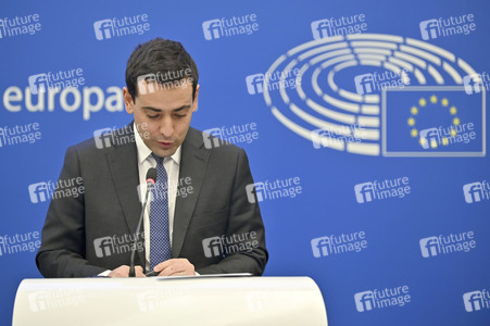 Pressekonferenz im Europäischen Parlament in Straßburg