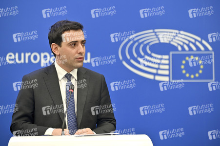 Pressekonferenz im Europäischen Parlament in Straßburg