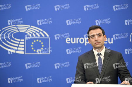 Pressekonferenz im Europäischen Parlament in Straßburg