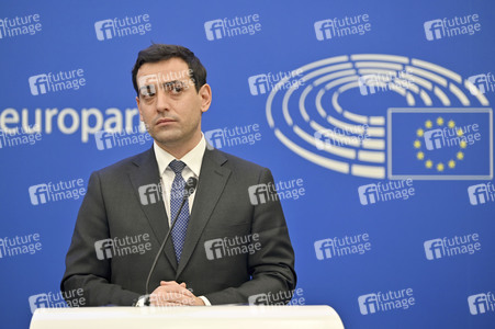 Pressekonferenz im Europäischen Parlament in Straßburg
