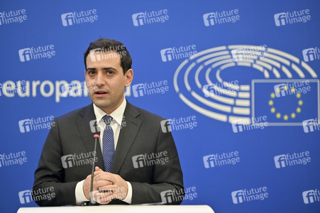 Pressekonferenz im Europäischen Parlament in Straßburg