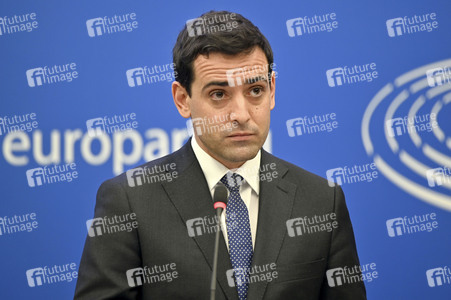 Pressekonferenz im Europäischen Parlament in Straßburg