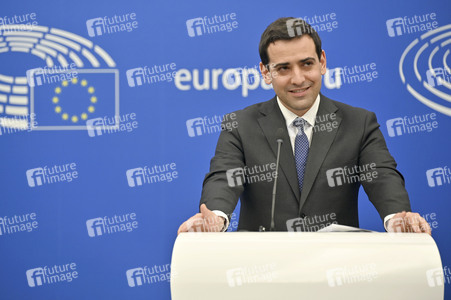 Pressekonferenz im Europäischen Parlament in Straßburg
