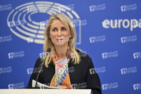 Pressekonferenz im Europäischen Parlament in Straßburg