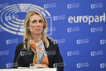 Pressekonferenz im Europäischen Parlament in Straßburg