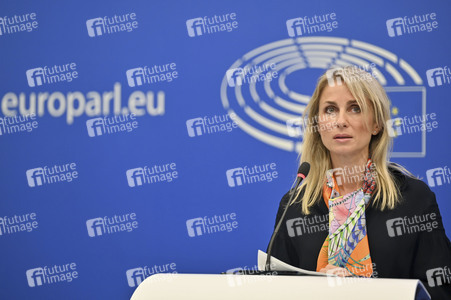 Pressekonferenz im Europäischen Parlament in Straßburg