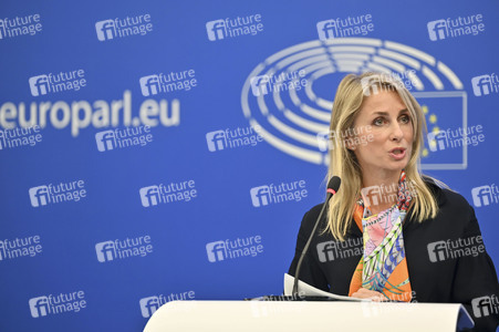 Pressekonferenz im Europäischen Parlament in Straßburg