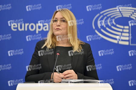 Pressekonferenz im Europäischen Parlament in Straßburg