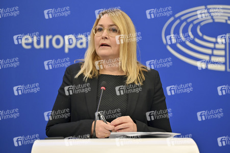 Pressekonferenz im Europäischen Parlament in Straßburg
