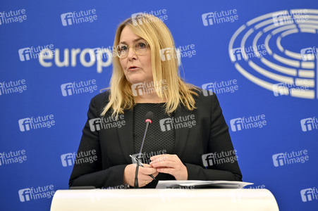 Pressekonferenz im Europäischen Parlament in Straßburg
