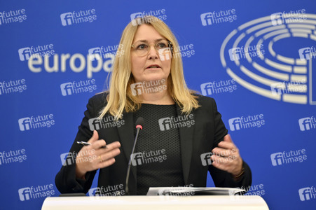 Pressekonferenz im Europäischen Parlament in Straßburg