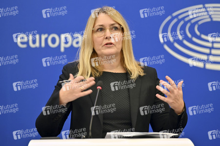 Pressekonferenz im Europäischen Parlament in Straßburg