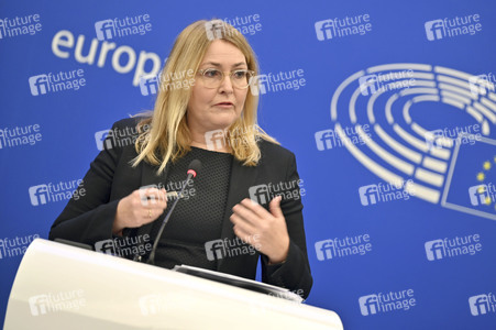 Pressekonferenz im Europäischen Parlament in Straßburg