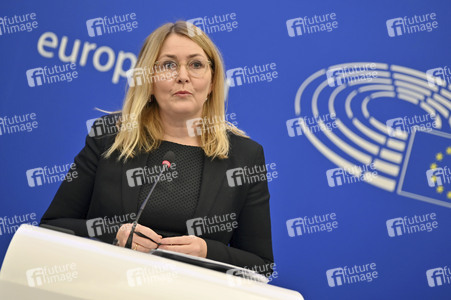 Pressekonferenz im Europäischen Parlament in Straßburg