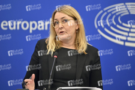 Pressekonferenz im Europäischen Parlament in Straßburg