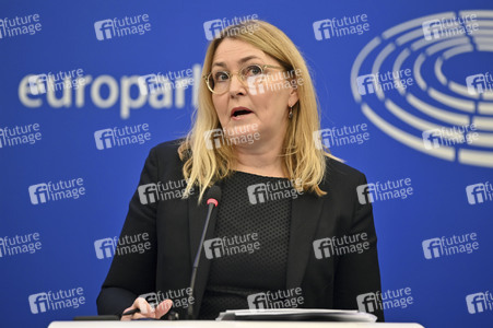 Pressekonferenz im Europäischen Parlament in Straßburg