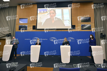 Pressekonferenz im Europäischen Parlament in Straßburg