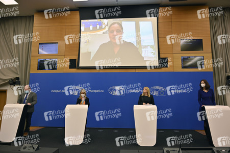 Pressekonferenz im Europäischen Parlament in Straßburg
