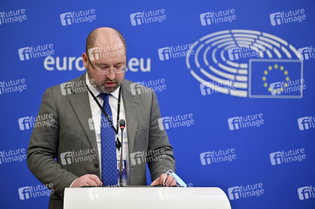 Pressekonferenz im Europäischen Parlament in Straßburg