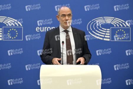 Pressekonferenz im Europäischen Parlament in Straßburg