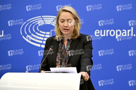 Pressekonferenz im Europäischen Parlament in Straßburg