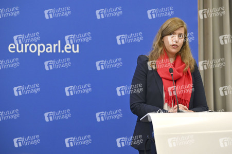 Pressekonferenz im Europäischen Parlament in Straßburg