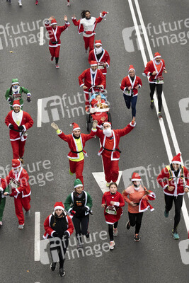Weihnachtsmann Solidaritätslauf in Madrid