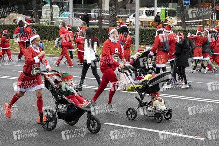 Weihnachtsmann Solidaritätslauf in Madrid