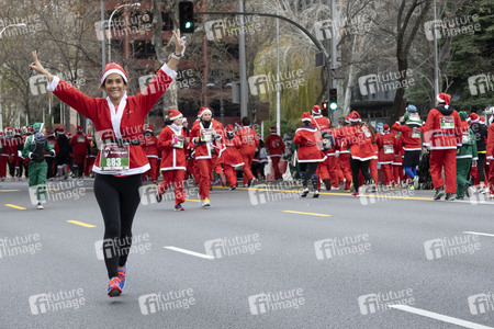 Weihnachtsmann Solidaritätslauf in Madrid