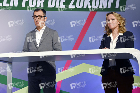 Ergebnisverkündung der digitalen Urabstimmung von Bündnis 90/Die Grünen in Berlin