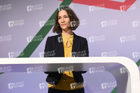 Ergebnisverkündung der digitalen Urabstimmung von Bündnis 90/Die Grünen in Berlin