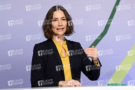 Ergebnisverkündung der digitalen Urabstimmung von Bündnis 90/Die Grünen in Berlin
