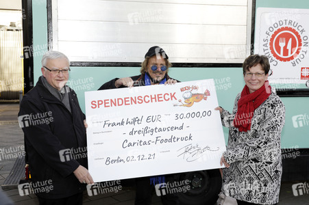 Frank Zander unterstützt Caritas-Foodtruck in Berlin