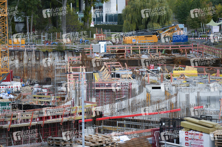 Baustelle zum Erweiterungsbau des Kanzleramtes in Berlin