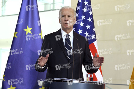 Empfang des amerikanischen Präsidenten Joe Biden im Bundeskanzleramt in Berlin