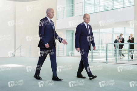 Empfang des amerikanischen Präsidenten Joe Biden im Bundeskanzleramt in Berlin