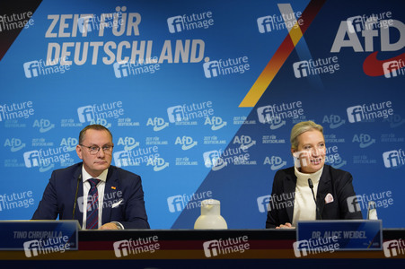 Pressekonferenz zur Präsentation des Kanzlerkandidaten der AfD für die Bundestagswahl 2025 in Berlin