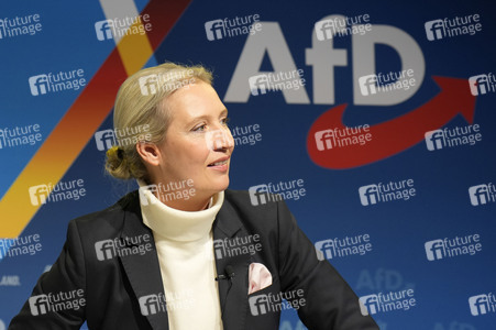 Pressekonferenz zur Präsentation des Kanzlerkandidaten der AfD für die Bundestagswahl 2025 in Berlin