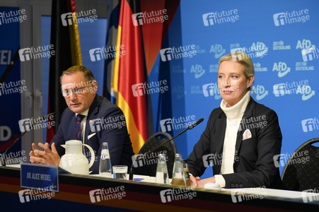 Pressekonferenz zur Präsentation des Kanzlerkandidaten der AfD für die Bundestagswahl 2025 in Berlin