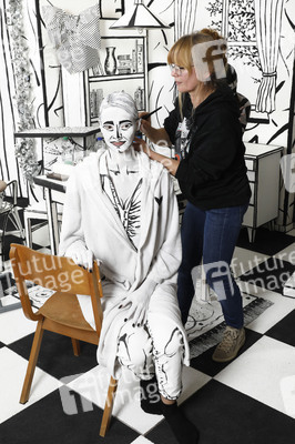 Black and White Christmas Bodypainting