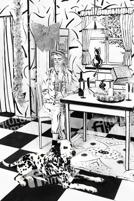 Black and White Christmas Bodypainting