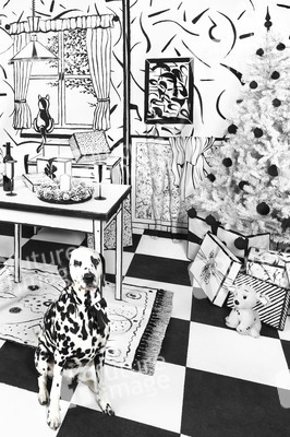 Black and White Christmas Bodypainting