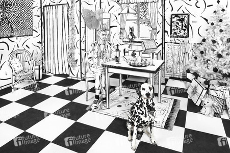 Black and White Christmas Bodypainting