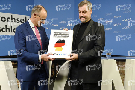 Gemeinsame Sitzung der Vorstände der CDU Deutschlands und der CSU Bayern in Berlin