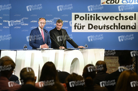 Gemeinsame Sitzung der Vorstände der CDU Deutschlands und der CSU Bayern in Berlin