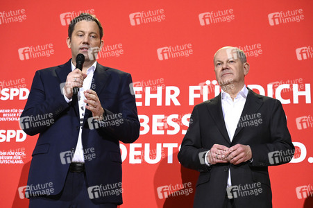 Pressekonferenz zum Beschluss des SPD-Wahlprogramms in Berlin