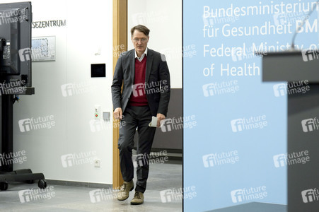 Pressekonferenz mit Karl Lauterbach in Berlin