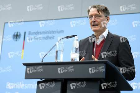 Pressekonferenz mit Karl Lauterbach in Berlin