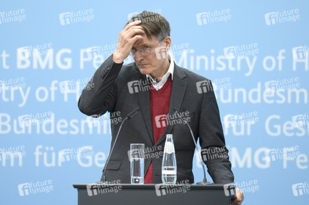 Pressekonferenz mit Karl Lauterbach in Berlin
