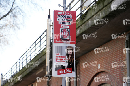 Wahlplakate zur Bundestagswahl 2025 in Berlin